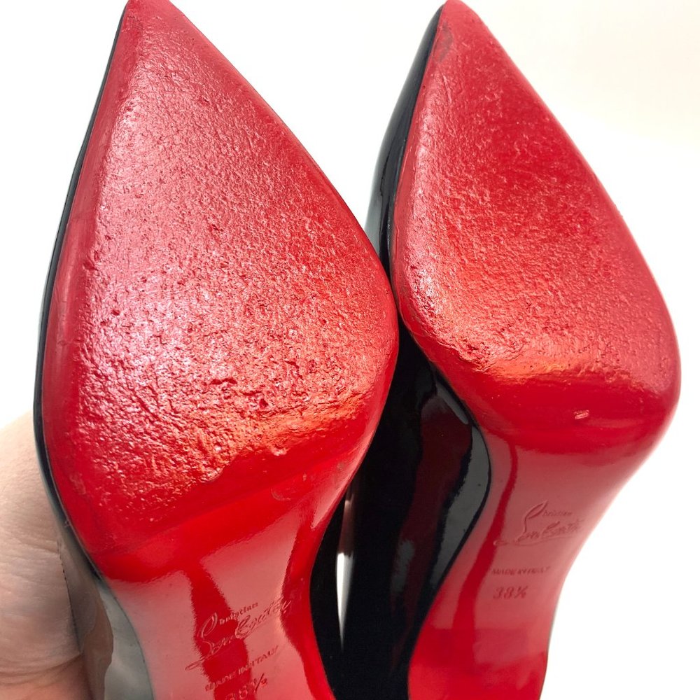 Black Patent Pointed-Toe High Heel Pumps - Women - Picture 6 of 15